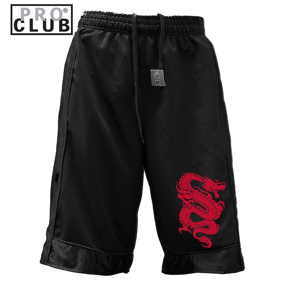 New Comfortable PROCLUB Graphic Printed Dragon Heavy Weight Mesh