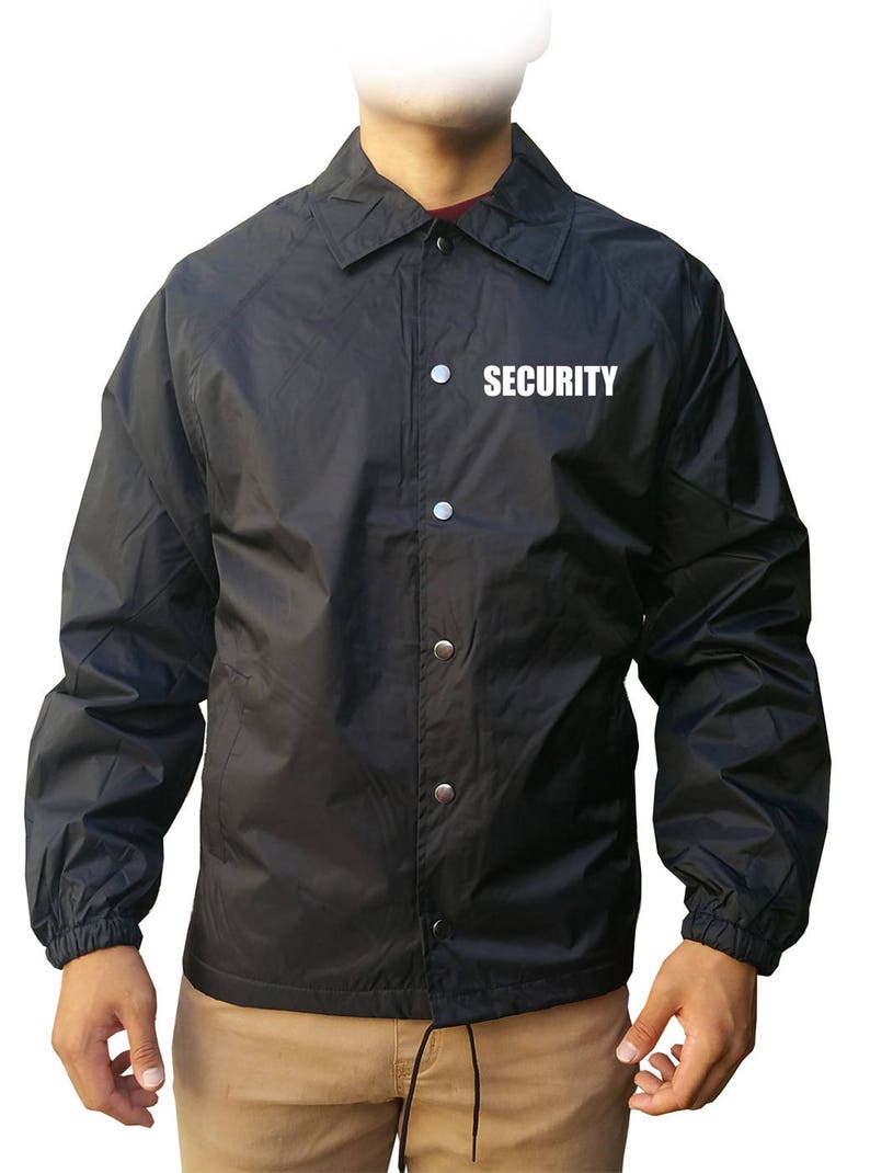 black security windbreaker