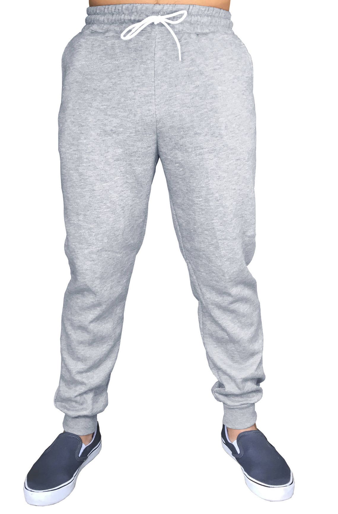 Mens Plain Fleece Jogger Drawstring Sweatpants | Etsy