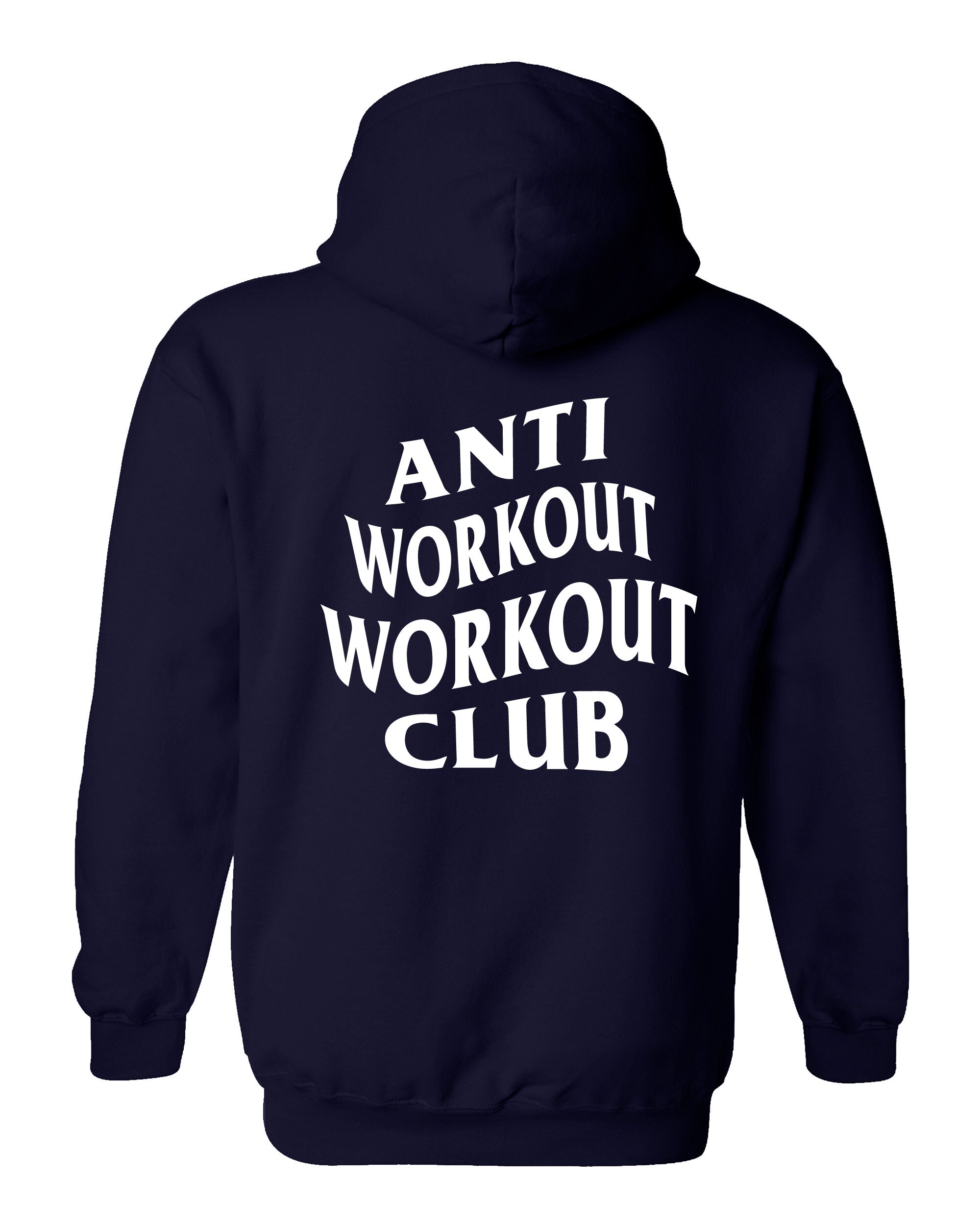 Anti Workout Workout Club Drawstring Fleece Hoodie Etsy