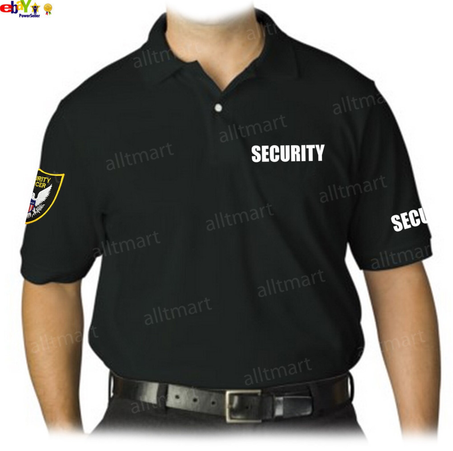Security Officer Polo TShirt Graphic Printed w/ Embroidered Etsy