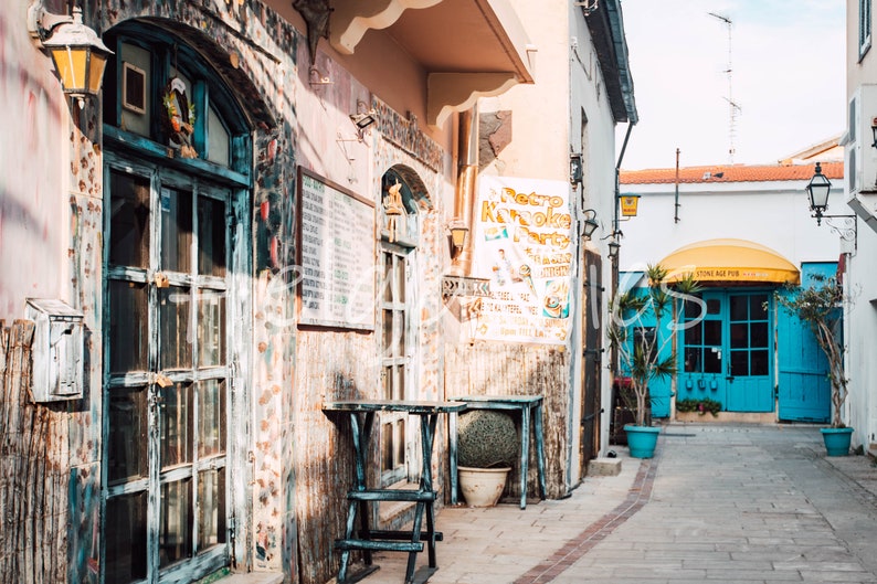 Set of Color old city view city Greek Street Photography Street Photo Digital Download printable digital Photoshop digital overlay backdrop