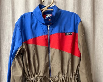 Olympia 80’s Vintage Jacket Unisex Blue Red Brown Size S / M