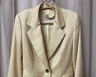 GIANFRANCO FERRE Studio 0001 Golden Tone Wool blend Blazer Jacket Made in Italy Size Medium