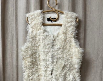 long fuzzy vest