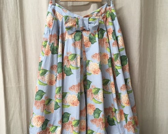 Trelise Cooper 90’s Pleated Cotton Floral Skirt Size Medium