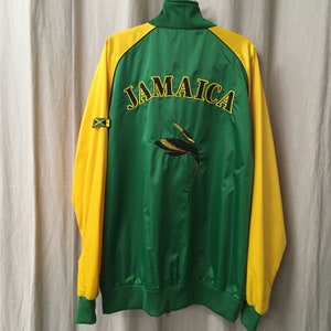 Puma Official Jamaica Team Nylon Track Jacket Embroidered Hummingbird Size XL