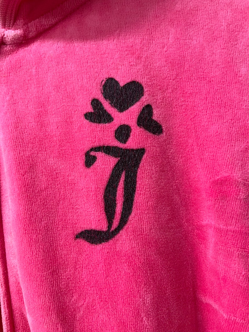 Vintage Juicy Couture Pink Velour Full Zip Track Jacket Hoodie | Etsy