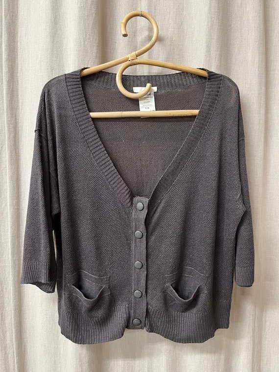 Chloé, Chloe Vintage Short Sleeved Cardigan Made in Italy Size Medium