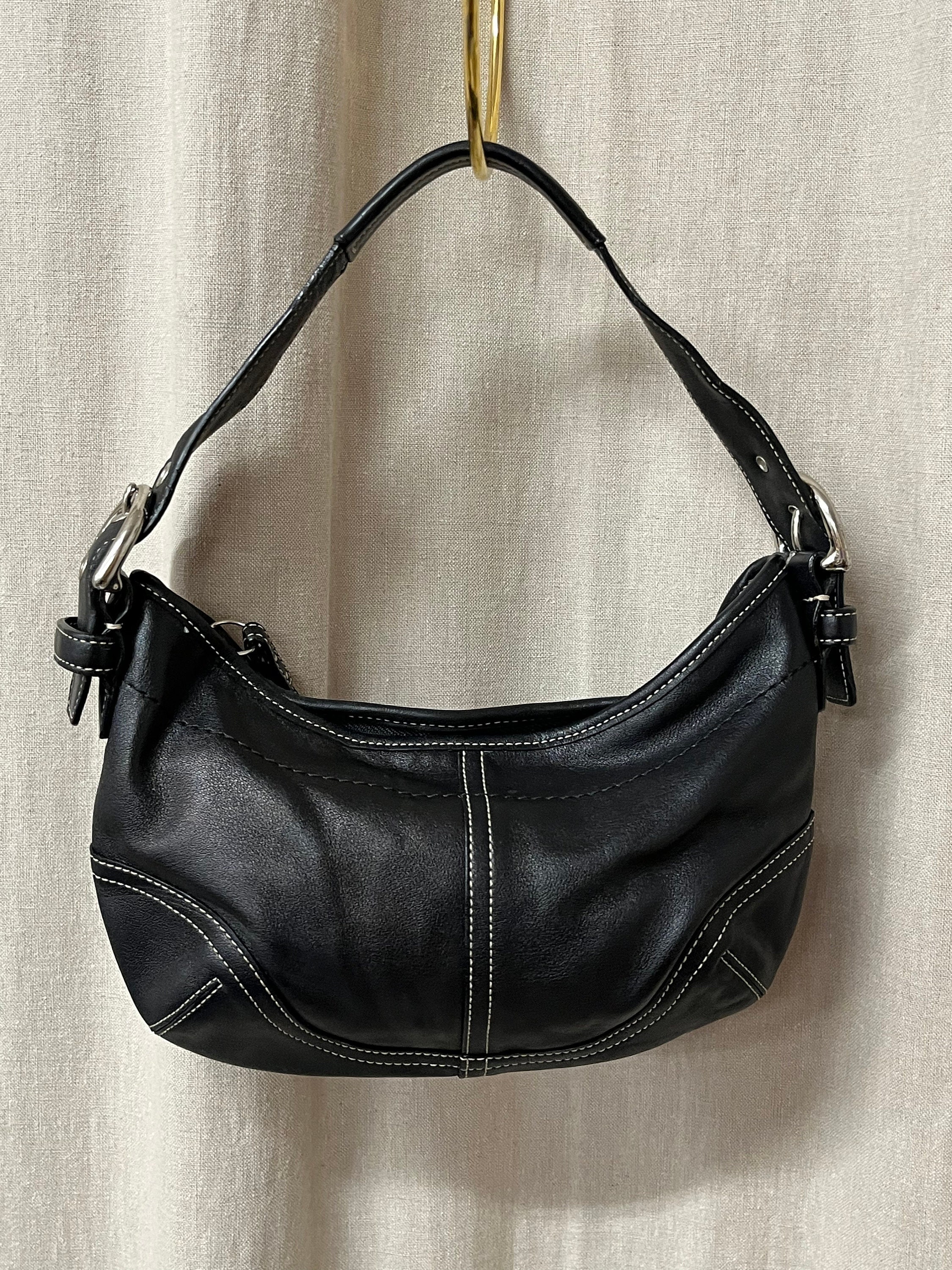 Coach Mini Hobo Bag Black Leather Purse G043-9541 