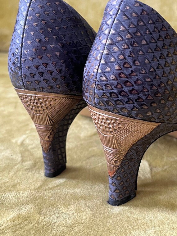 Gray snakeskin heels deals