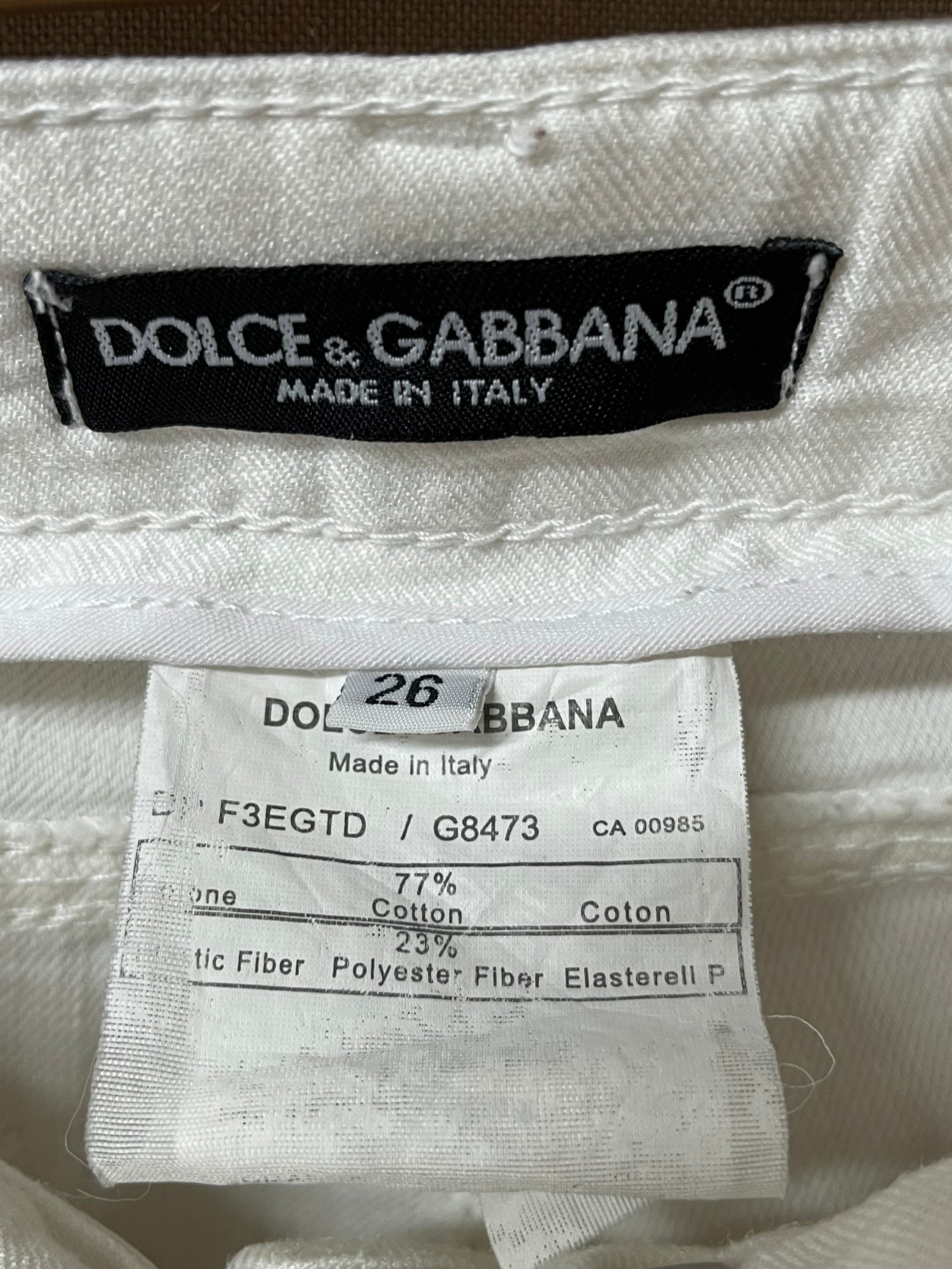 Dolce & Gabbana Women's Collection Pearl White Pants Size