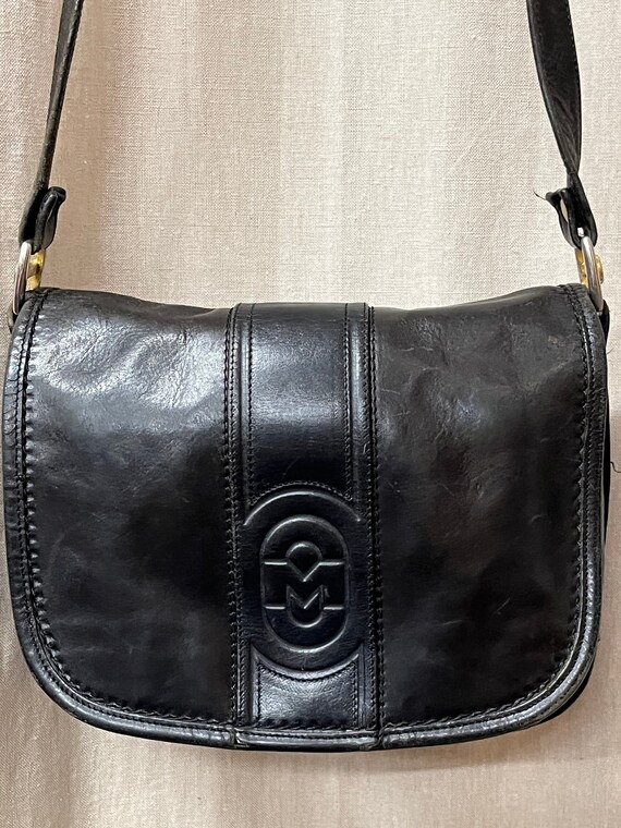 Vintage MARINO ORLANDI Flap Bag Black Leather Shoulder Bag Purse Made in  Italy - Etsy