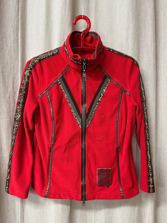 Vintage Sportalm Emotion Womens Red Fleece Jacket Size Medium - Etsy