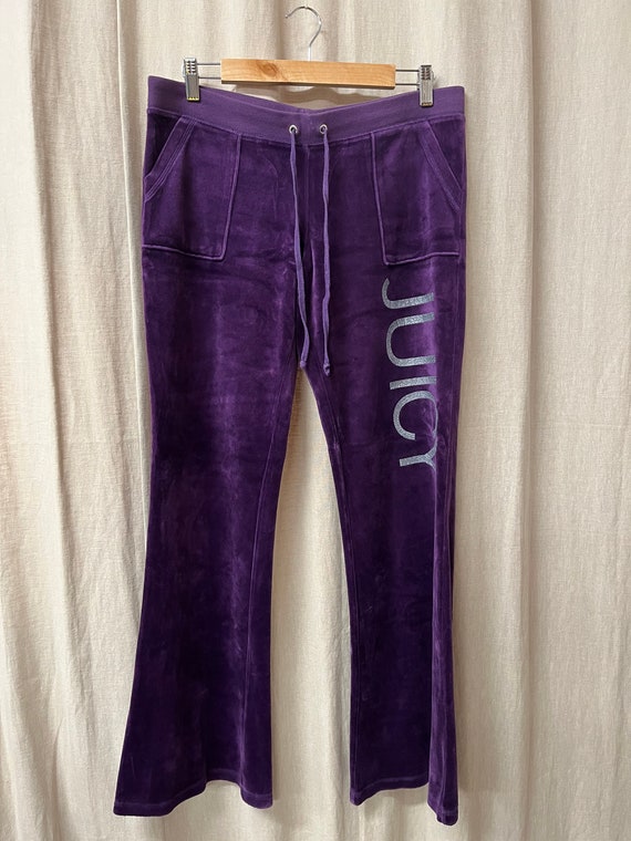 Juicy Couture Pitch Black Velour Jogger Pants