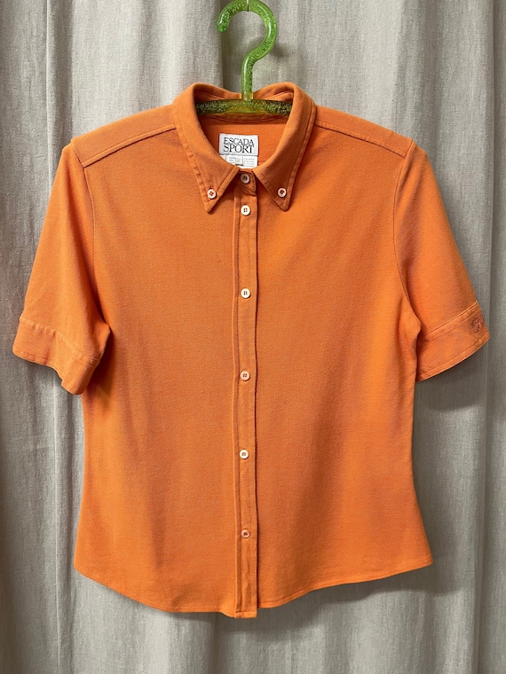 Escada Sport Orange Cotton Shirt Camiseta Manga - Etsy