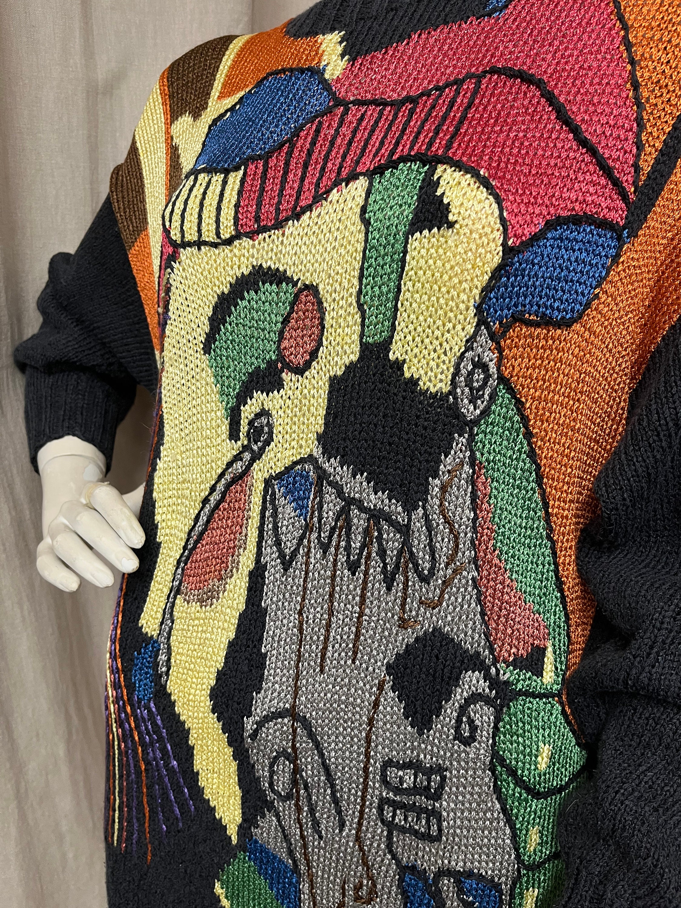 パーティードレス Abstract-Pattern Knitted Sweater Dress Vintage Knit Pattern, Wool Knit Dress Pattern, Summer Dress