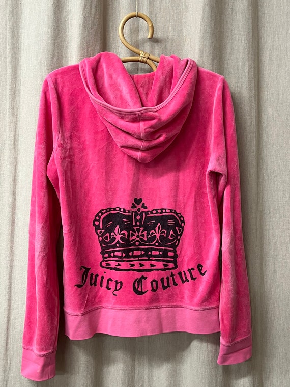 Vintage Juicy Couture Pink Velour Full Zip Track Jacket Hoodie | Etsy
