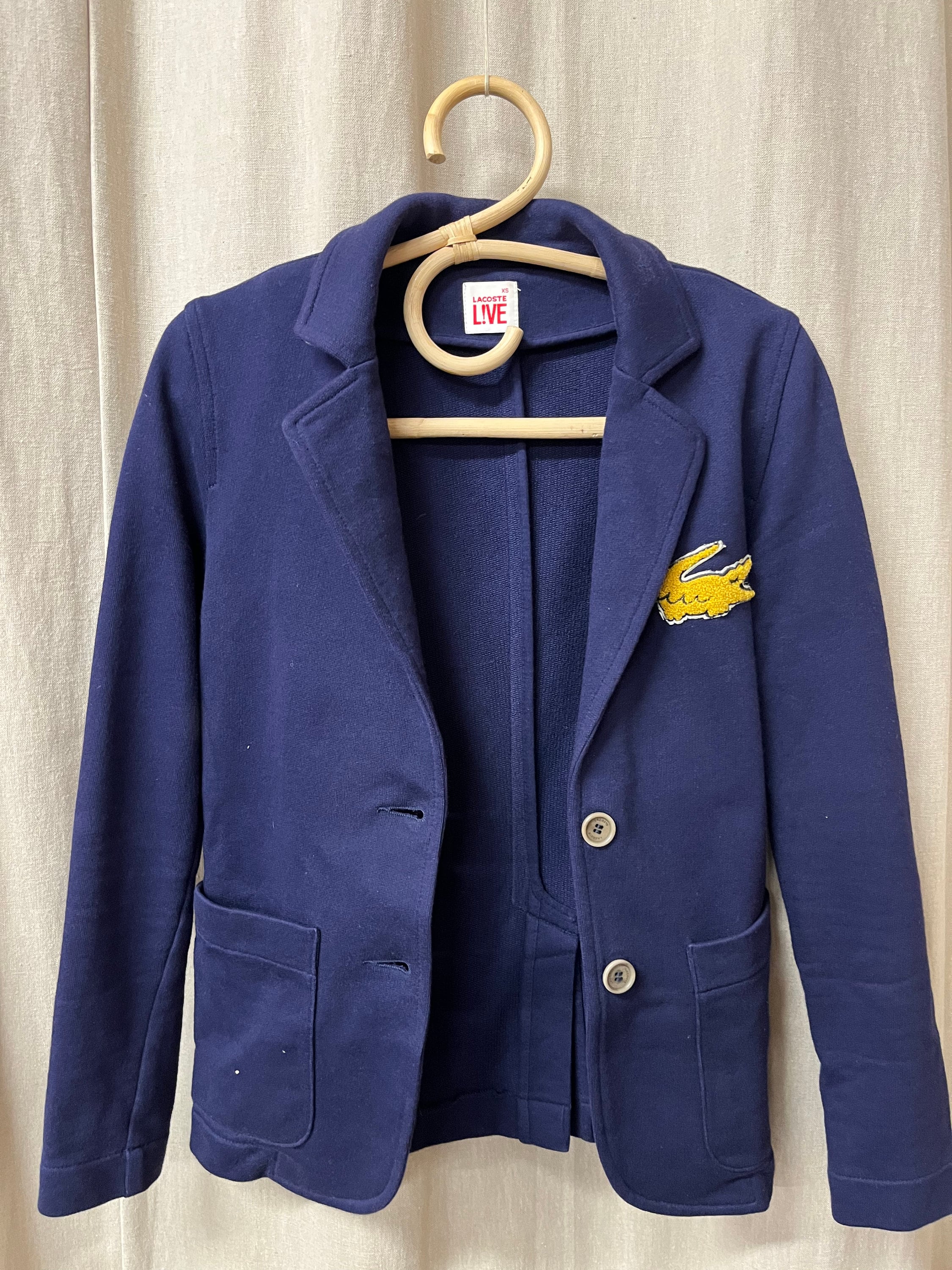 Raffinere Mansion bøf Vintage RARE Lacoste Live Navy Blue Blazer Jacket Buttoned - Etsy Denmark