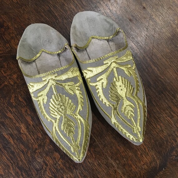Hand Made Vintage Slippers Oriental Style 80s Size 37 Etsy