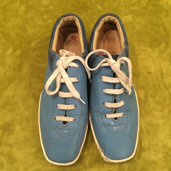 Bouwen op Wrok onderschrift Buy Hugo Boss 60s Cobalt Blue Shoes Vintage Sneakers Made in Online in  India - Etsy