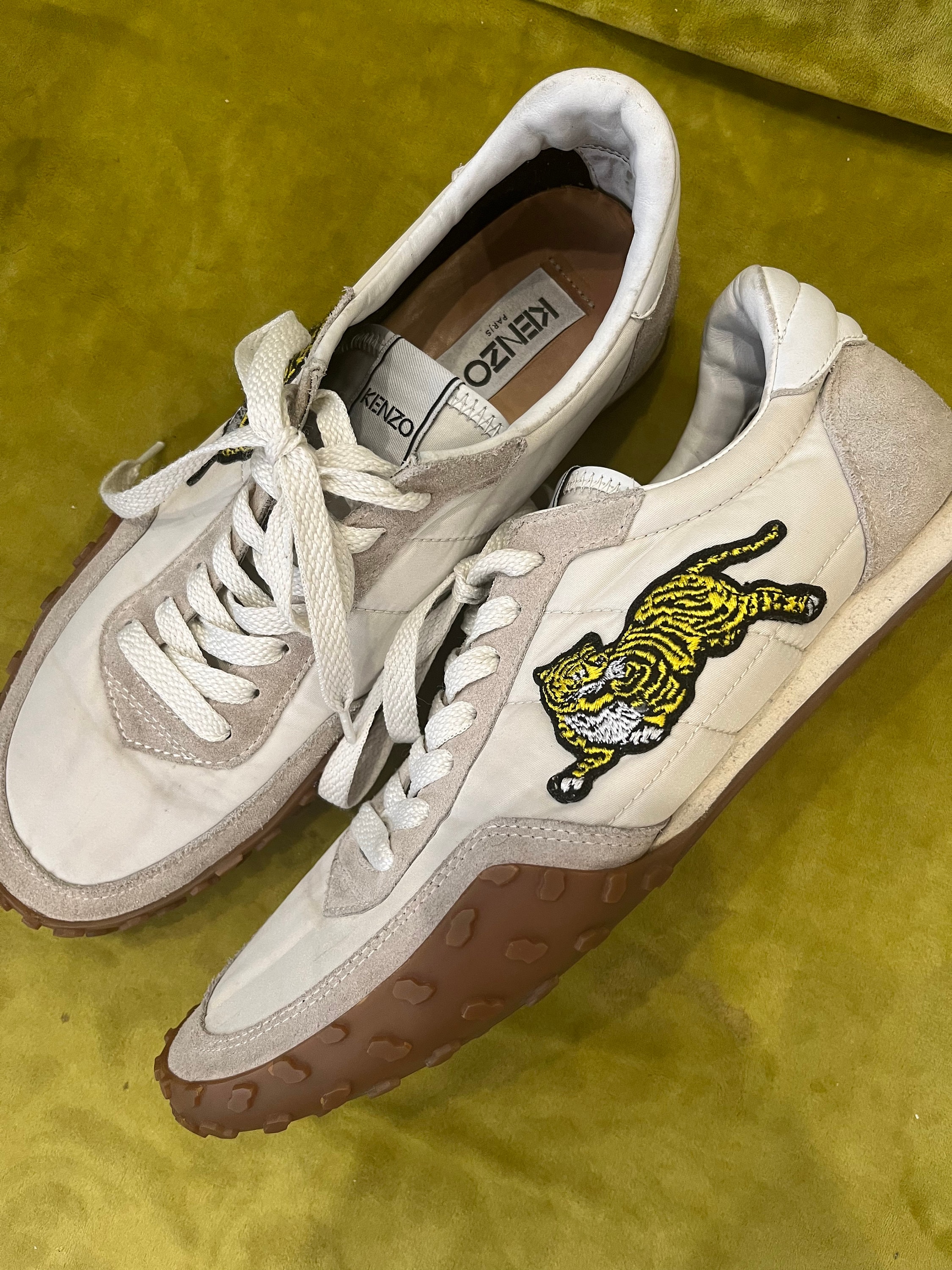 Gøre mit bedste Indbildsk person Kenzo Move Embroidered Tiger Trainers Size 43.5 - Etsy Norway