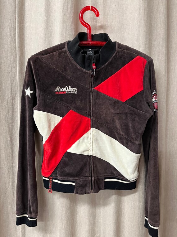 90s Womens Rocawear Track Jacket Red Brown White Velour - Etsy UK