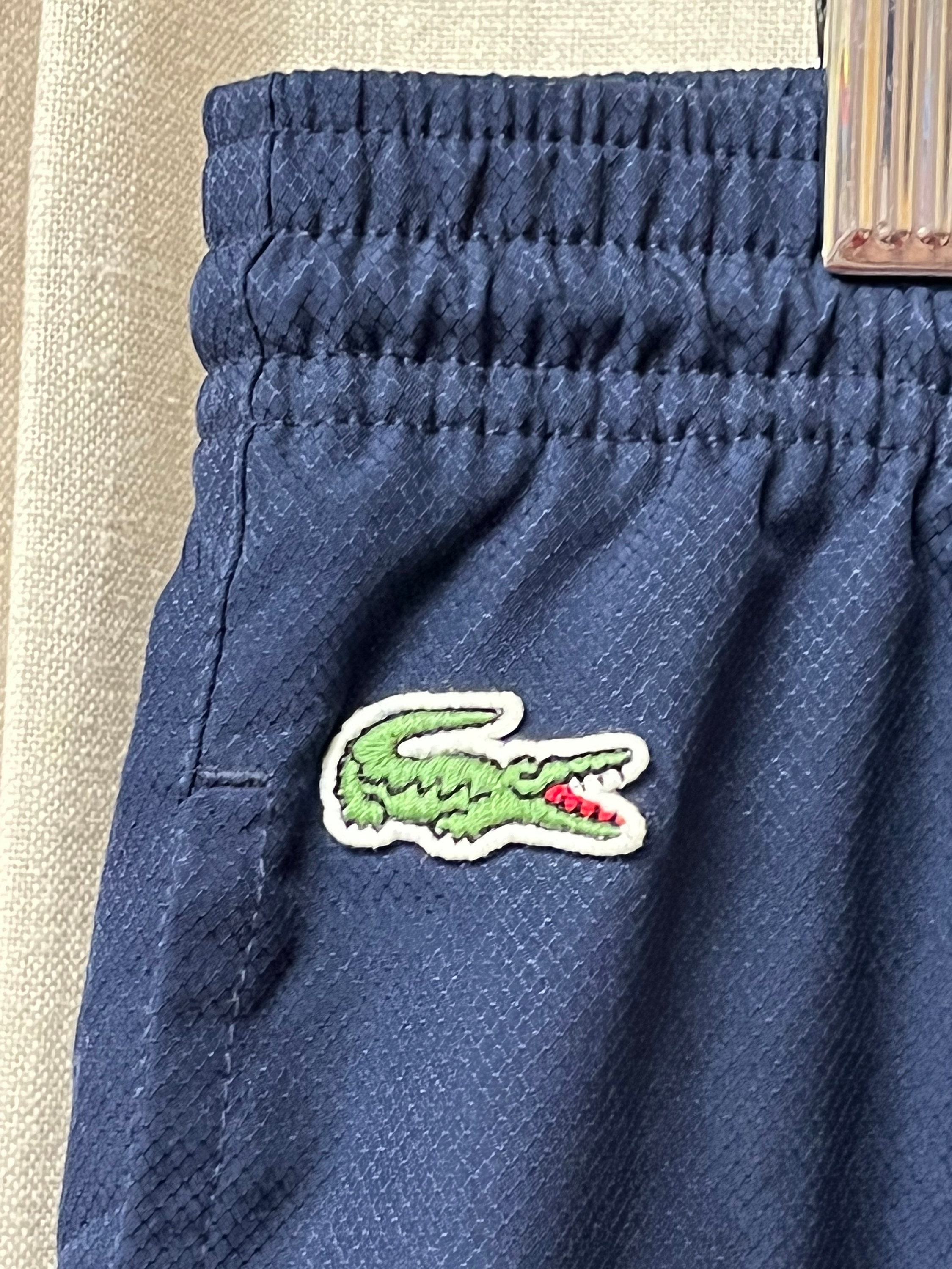 lacoste navy track pants