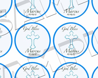 Digital Files PERSONALIZED Christening/Baptism CUPCAKE TOPPER