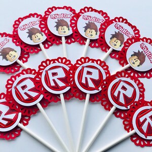 ROBLOX Cupcake Topper Party Picks Set of 12 image 5