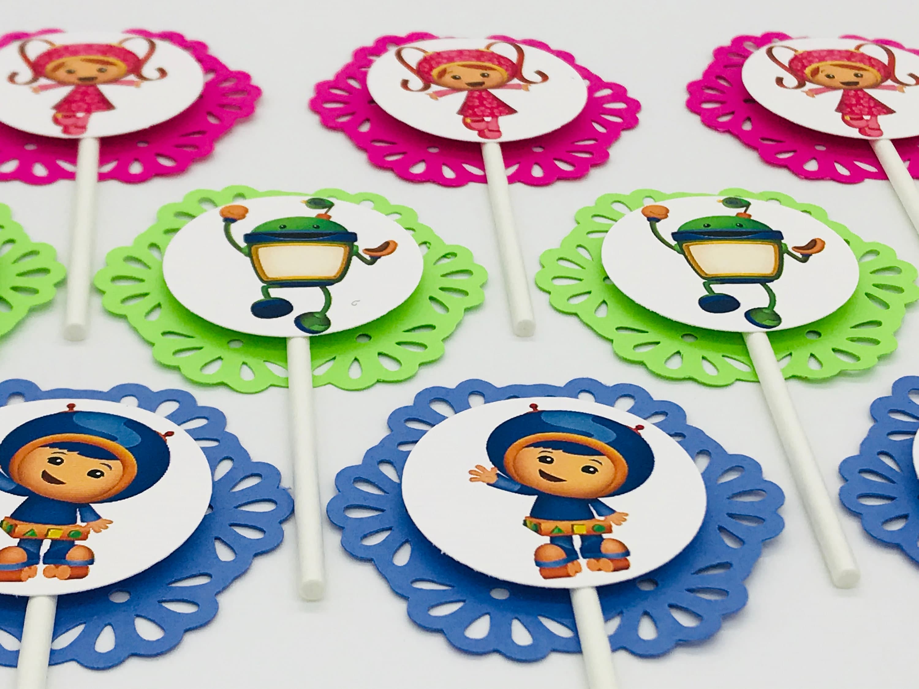 TEAM UMIZOOMI Cupcake Toppers Party Pick Nickelodeon Etsy