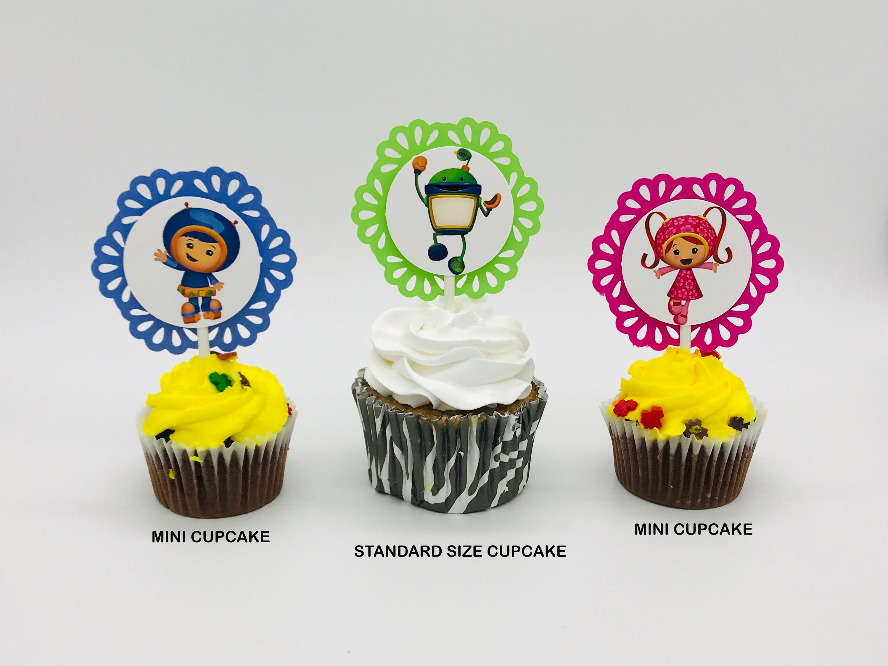 TEAM UMIZOOMI Cupcake Toppers Party Pick Nickelodeon Etsy