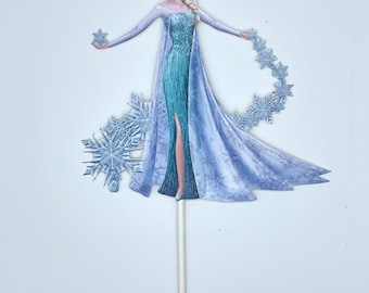 ELSA FROZEN Cake Topper - print out - cutout-