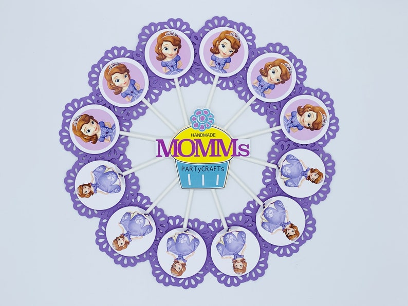SOFIA the FIRST Cupcake Topper Party Picks Disney Princess - Etsy