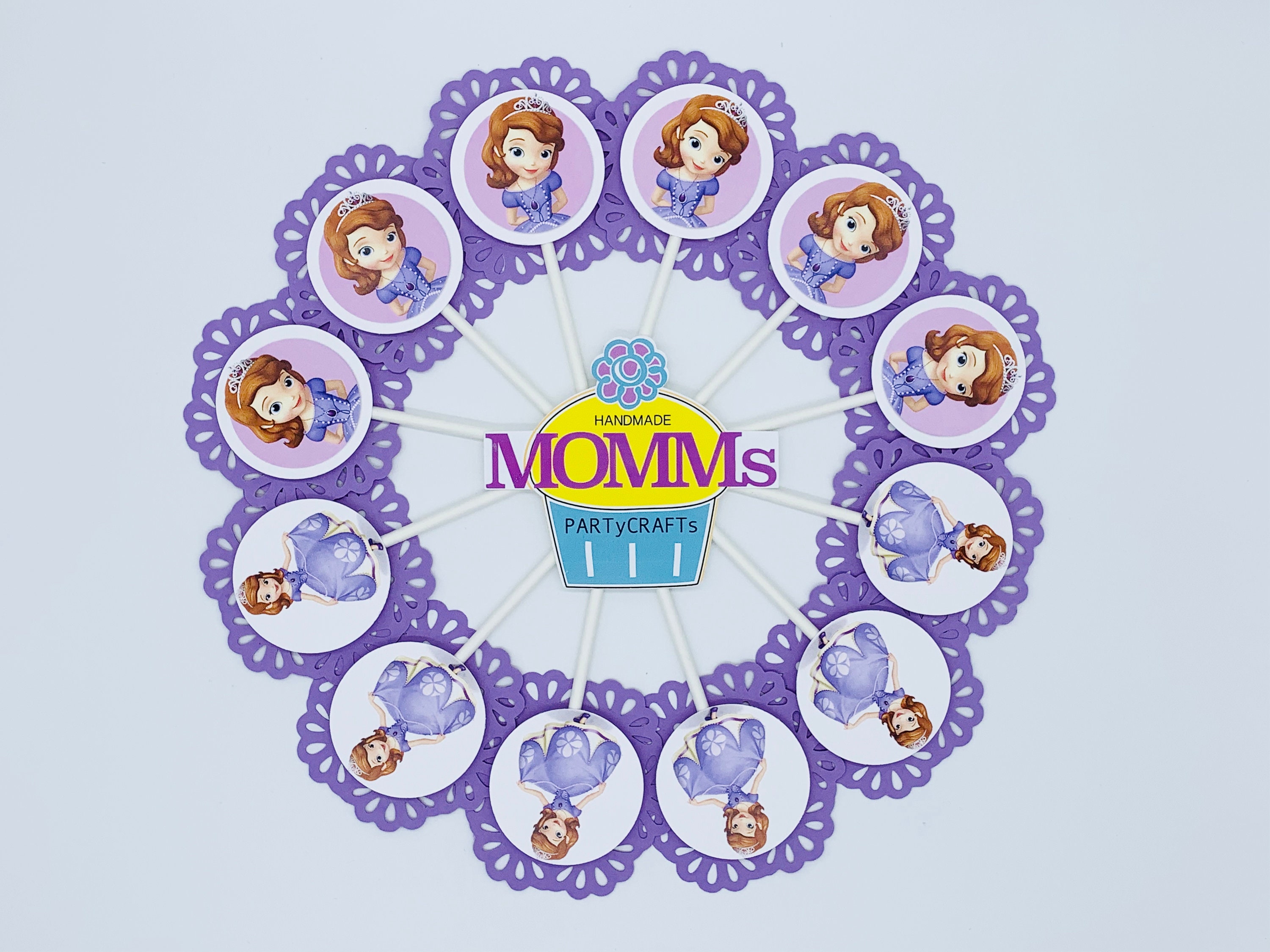 SOFIA the FIRST Cupcake Topper Party Picks - Disney Princess - Sofia ...