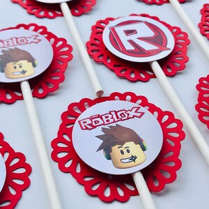 ROBLOX Cupcake Topper Party Picks Set of 12 image 2