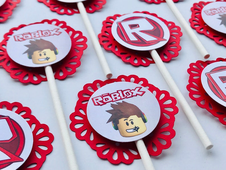 ROBLOX Cupcake Topper Party Picks Set of 12 image 2