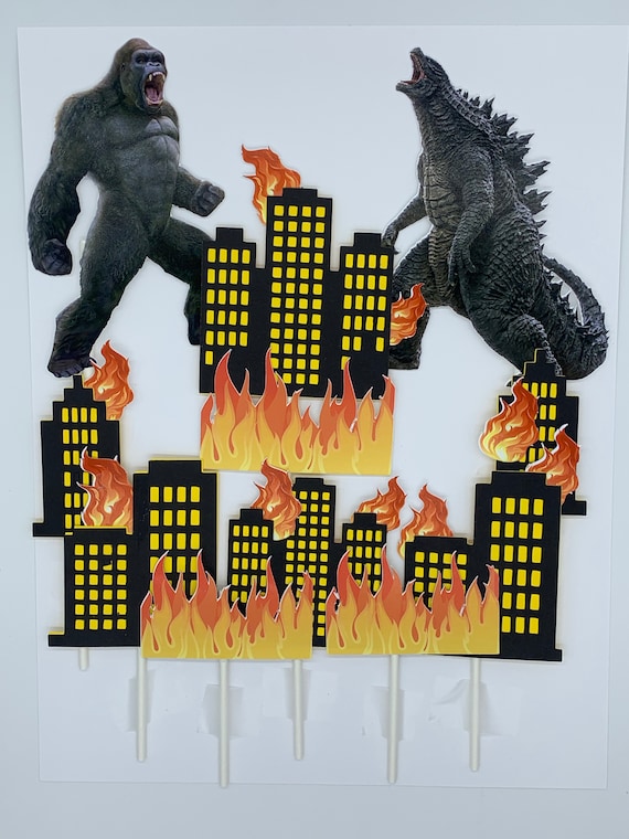 Personalized Godzilla Cake Topper Etsy