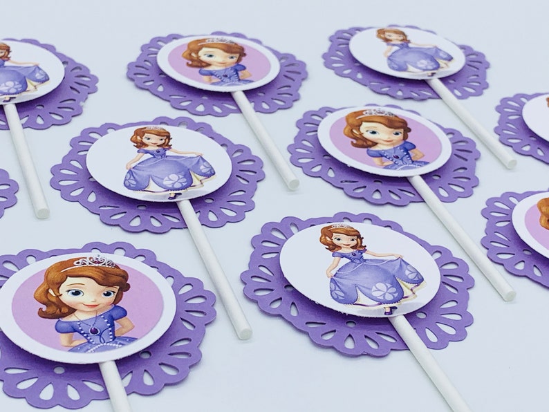 SOFIA the FIRST Cupcake Topper Party Picks - Disney Princess - Sofia ...