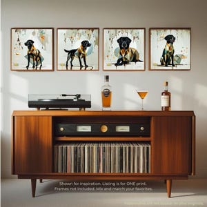 Labrador Retriever Mid-Century Modern Art Print - &quot;Ali&quot; Dog Portrait