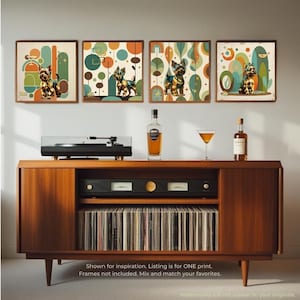 Yorkie Art Print – “Benji” Retro Dog Decor | Mid-Century Modern Yorkshire Terrier Wall Art