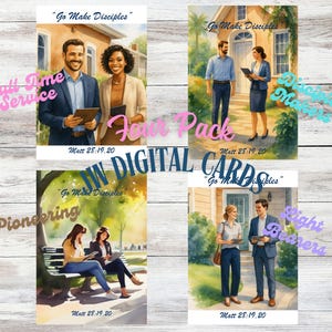 "JW Digitale Karte ""Go Make Disciples"" Ermutigung, Schöne intensive Farben, 5x7 druckbar, sehr preiswert!"