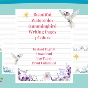 JW Brief Papier, JW Briefpapier, Außendienstzubehör, Print zu Hause, Sofort Download, Floral Briefpapier, unbegrenzte Drucke