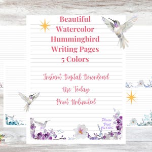 JW Brief Papier, JW Briefpapier, Außendienstzubehör, Print zu Hause, Sofort Download, Floral Briefpapier, unbegrenzte Drucke