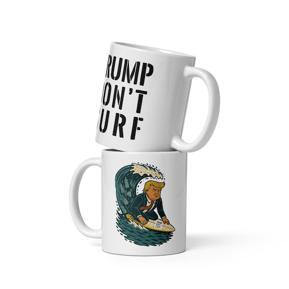 Trump Trash White glossy mug