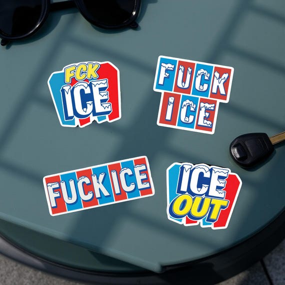 Anti ICE- Die-cut bumper stickers