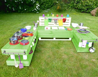 Children's kitchen / mud kitchen Wooden garden pallet furniture