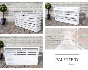 Pallet reception and exhibition counter "Say Hello"