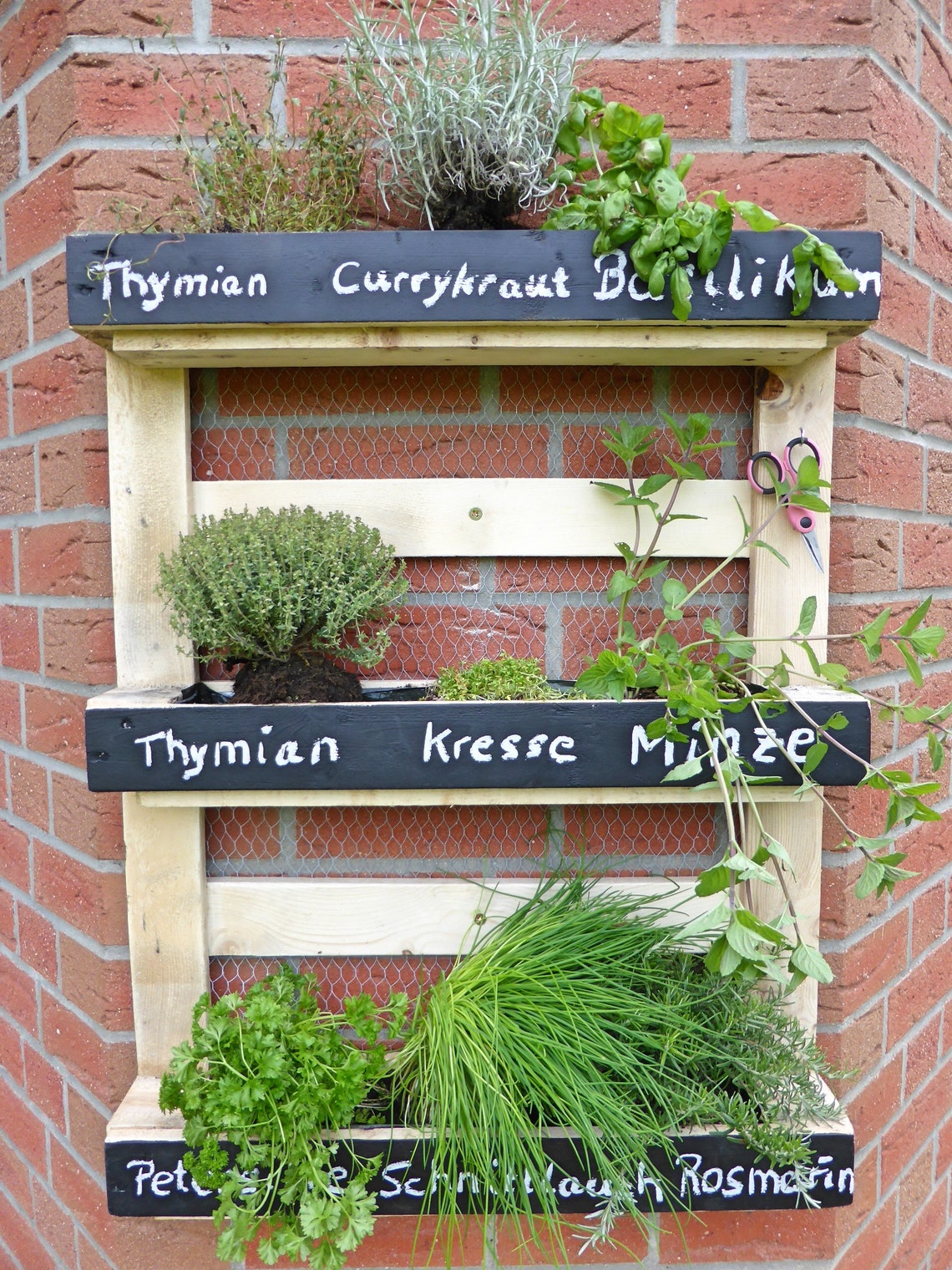 Paletten Kräuterregal für Garten Palettenmöbel Etsy.de