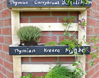 Pallets herb Shelf for garden Palettenmöbel